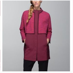 Lululemon Plum Raspberry Cocoon Car Coat Medium